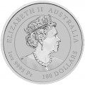 PM PLATINUM 1 oz TIGER 2022 $100 Australia 