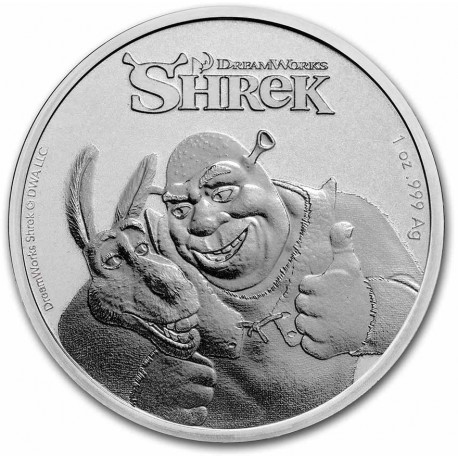 Niue 1 oz silver SHREK 2021 $2 Anniversary
