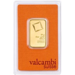 GOLD BAR 20 gr VALCAMBI Switzerland