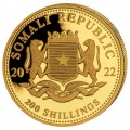 GOLD 1/4 oz ELEPHANT 2021 SOMALIA Shillings 200