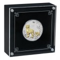 Australian Lunar Series III 2021 Year of the Ox 1oz Silver Gilded Coin Box - Coa