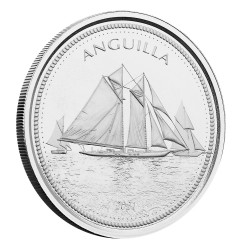 1 oz silver 2021 ANGUILLA Eastern Caribbean N°3 / 8 EC8 Regatta in capsule