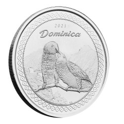 1 oz silver 2021 DOMINICA Eastern Caribbean N°3 / 8 EC8 Sisserou Parrot