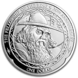New Zealand 1 oz silver LORD OF THE RINGS 2021 GANDALF - 20th Anniversary