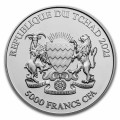 1 oz silver Mandala Warthog 2021 Chad 5000 CFA 