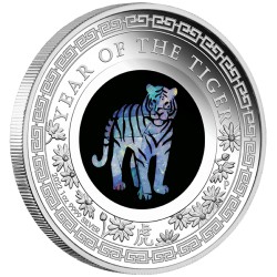 PM Australian Opal Lunar Series 2022 Year of the Tiger 1oz Silver Proof Coin