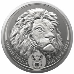 1 oz silver SAM BIG FIVE 2 LION 2022 Rand 5 BU
