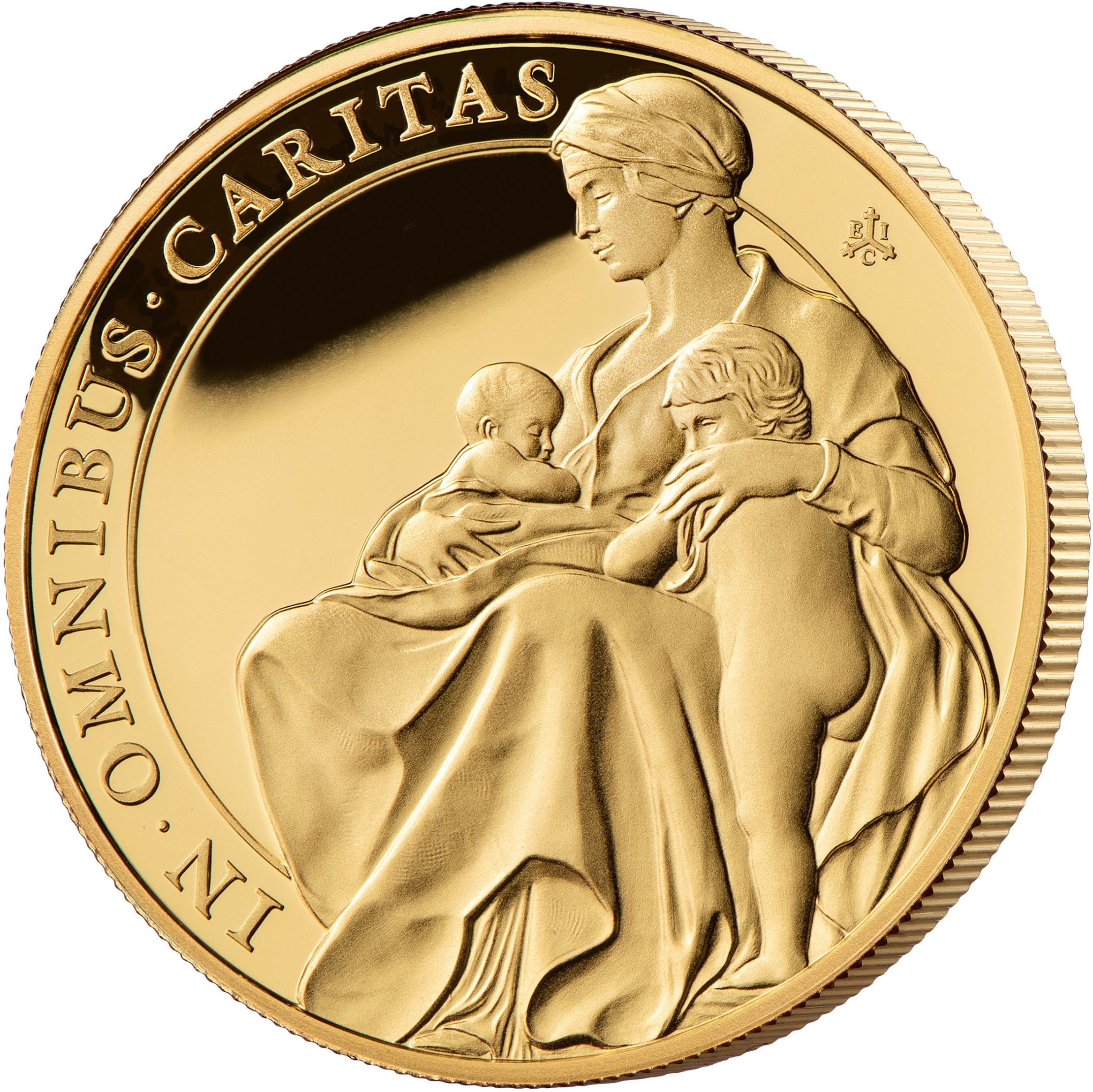 ST HELENA 1 OMNIBUS proof 2022 - CHARITY CARITAS oz IN QUEEN\'S VIRTUES The GOLD £100