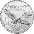 1 oz PLATINE PLATINUM AMERICAN EAGLE 2017 $100