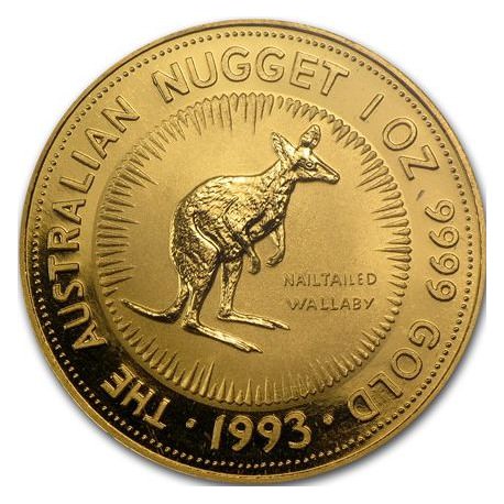 1 oz gold NUGGET 1993 wallaby