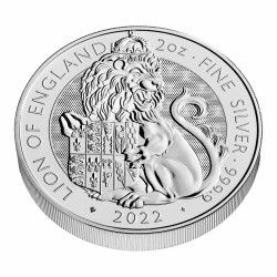 UK 2 oz silver Tudor Beasts LION OF ENGLAND 2022 BU £5