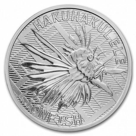 Tokelau 1 oz silver TAUTU PORCUPINE FISH 2021 $5