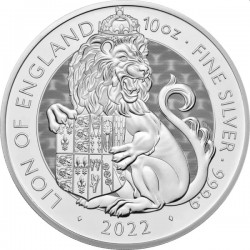 UK 10 oz silver TUDOR BEASTS LION of ENGLAND 2020 BU