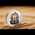 Perth Mint 2 oz silver TUTANKHAMUN Discovery 2022 GILDED & COLOURED Proof $2
