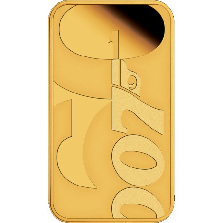 60 Years of Bond 2022 1oz Gold Proof Rectangular Coin