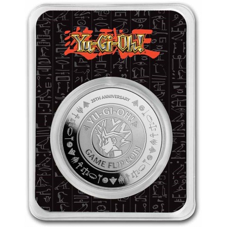 Niue 1 oz silver Yu-Gi-Oh! Game Flip Coin 25th Anniv 2022 BU