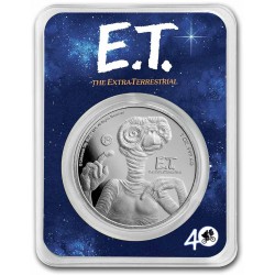1 oz silver E.T. 2022 $2 BU 40th Anniversary in card