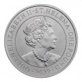 1 oz silver MODERN CHINESE TRADE DOLLAR St HELENA 2021 £1 BU