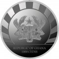 Ghana 1 kilo silver WOOLLY RHINO 2020 BU 1000 CEDIS