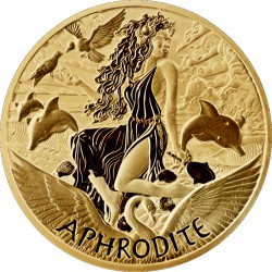 PM 1 oz GOLD GODS OF OLYMPUS 2022 APHRODITE BU $100 MINTAGE 100