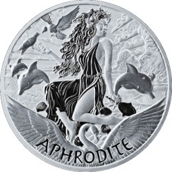 PM 5 oz silver GODS OF OLYMPUS 2022 APHRODITE BU $1 MINTAGE 450 !