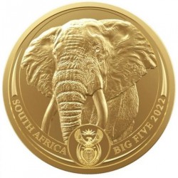 South Africa 1 oz gold BIG FIVE 2022 ELEPHANT BU 50 RAND