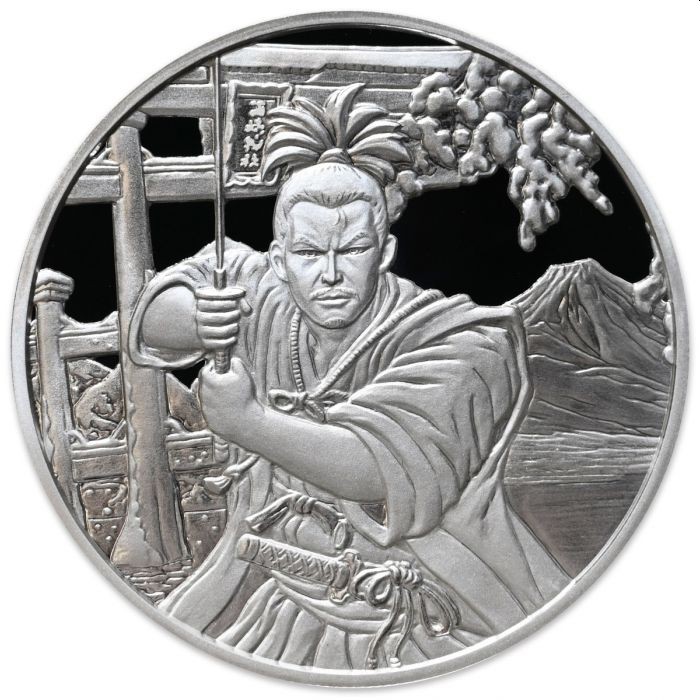 SAMURAI 1 oz silver Ancient Warriors 2022 $0.50 Fiji - GOLDSILVER.BE