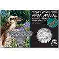 Sydney Money Expo ANDA Special Australian Kookaburra 2022 1oz Silver Coin with Platypus Privy Mark
