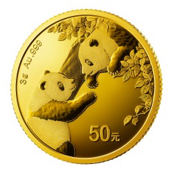 Gold CHINA PANDA 3 GR 2022 Yuan 50