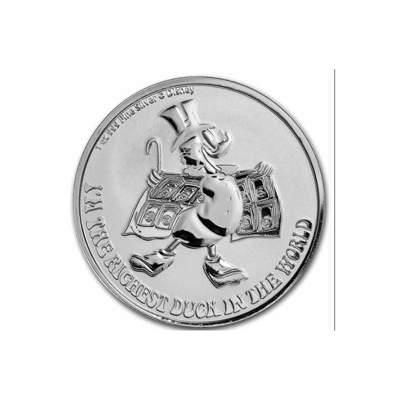 Rare Scrooge Mcduck 1 oz Disney Louis Vuitton Silver Art Bar .999 Playboy  Bunny