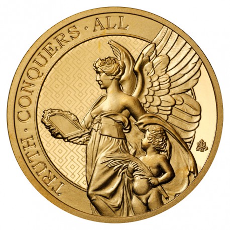 ST HELENA 1 oz GOLD The QUEEN'S VIRTUES VICTORY 2021 £100 BU