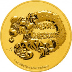 NIUE 1 oz GOLD Mickey Mouse MERRY CHRISTMAS 2021 $250