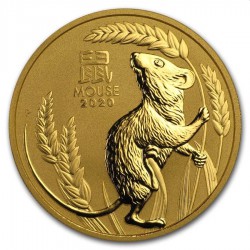 PM Lunar 3 Mouse2 oz GOLD 2020 $200 Australia