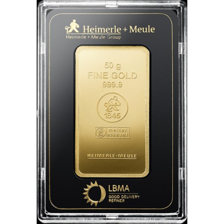 50 GRAM GOLD BAR - NEW + CERTIFICATE & SERIAL NUMBER