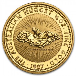 1/4 oz gold NUGGET 1987 $25 bu