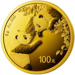 Gold CHINA PANDA 8 GR 2023 Yuan 100