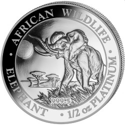 1/2 oz PLATINUM ELEPHANT 2016 BU Shillings 250