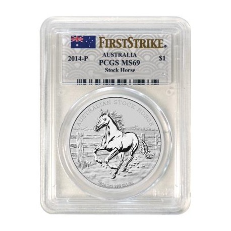 1 oz silver AUSTRALIAN STOCK HORSE 2014