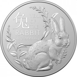 RAM 1 oz silver Lunar RABBIT 2023 $1 Australia