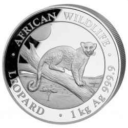 1 kilo silver SOMALIA LEOPARD 2020 Shillings 2 000