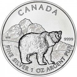 Canada 1 oz silver GRIZZLY 2011 $5
