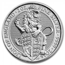 2 oz silver QUEEN'S BEAST 2016 LION OF ENGLAND