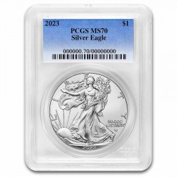 USA 1 oz silver U.S. Silver EAGLE 2023 $1 BU PCGS MS 70