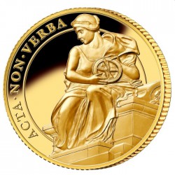 ST HELENA 1 oz GOLD The QUEEN'S VIRTUES CONSTANCY 2022 £100 proof ACTA NON VERBA