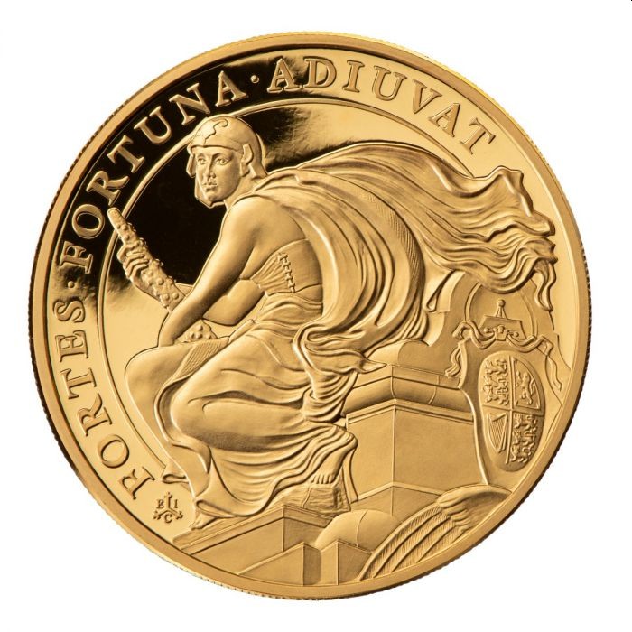 ST HELENA 1 oz GOLD The QUEEN'S VIRTUES COURAGE 2022 £100 proof