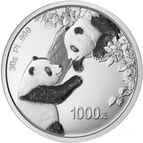 China 30 gr PLATINUM PANDA 2022 BU Yuan 500