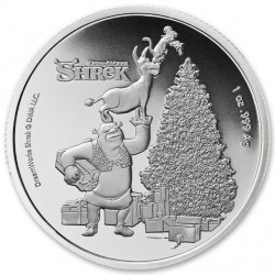 Niue 1 oz silver SHREK 2021 CHRISTMAS $0.50 BU