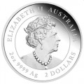 PM Lunar 3 TIGER 2 oz silver 2022 BU $2 Australia