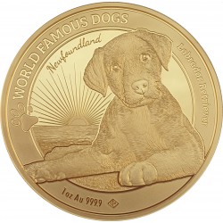World Famous Dogs 1 oz gold LABRADOR RETRIEVER 2023 Proof Like CFA 3000