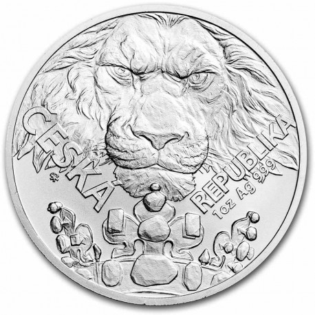 1 oz silver CZECH LION 2022 $2 BU